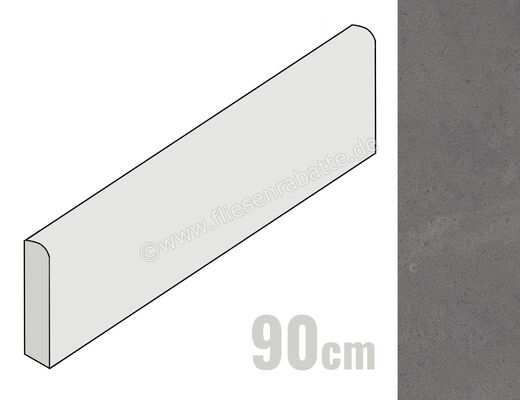  Sant Agostino Baystone Dark 7.3x90 cm Sockel Matt Eben Naturale CSABBYDK90 | 637970