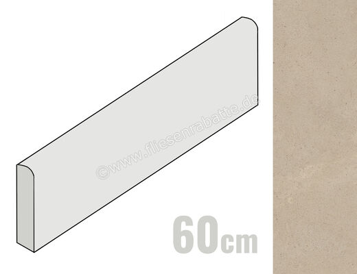  Sant Agostino Baystone Sand 7.3x60 cm Sockel Matt Eben Naturale CSABBYSD60 | 637997