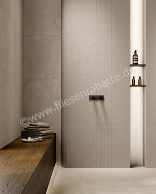  Sant Agostino Baystone Sand 60x120 cm Wandfliese Plisse Matt Eben Plisse CSABPS6012 | 638561