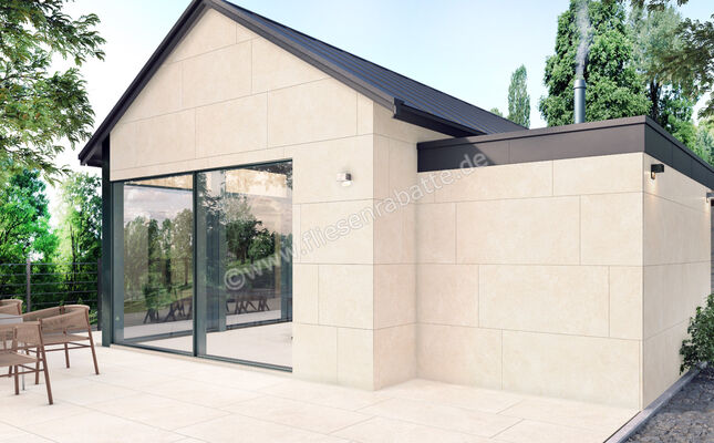  ceramicvision Naturalis Outdoor Ivory 60x60x2 cm Terrassenplatte Matt Eben Satinato CV2018 | 639667