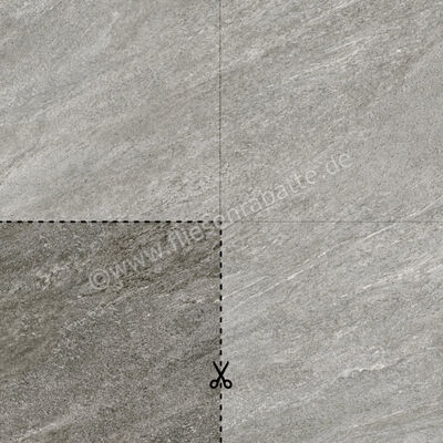  Villeroy & Boch Montagne Garden Graphite 40x40x2 cm Terrassenplatte Schnittmuster Matt Strukturiert VilbostonePlus 2886 RC60 0 SM | 642352