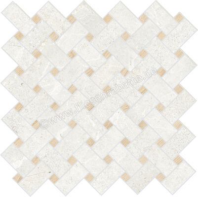  La Fabbrica Ava Noble Stone White 29.7x29.7 cm Wandfliese Basket Matt Eben Naturale 199111 | 642961