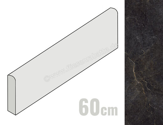  La Fabbrica Ava Noble Stone Dark 7x60 cm Sockel Matt Eben Naturale 199154 | 643186