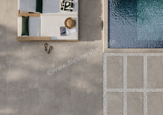  La Fabbrica Ava Noble Stone Outdoor Taupe 60x120x2 cm Terrassenplatte Matt Eben Naturale 199045 | 643219