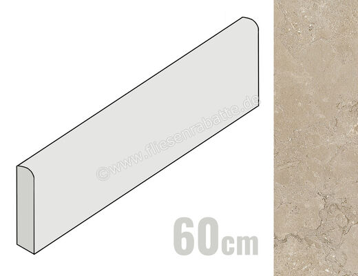  Coem Lagos Sand 7.5x60 cm Sockel Glänzend Strukturiert Lucidato OSB602L | 649438