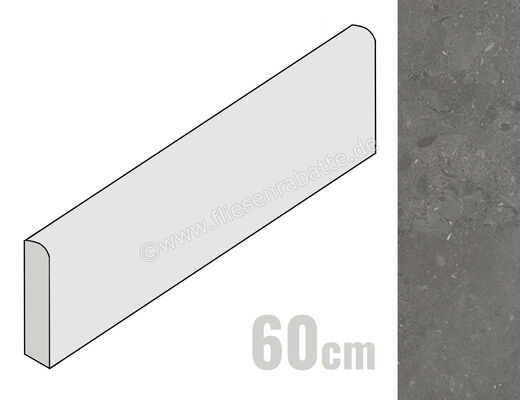  Coem Lagos Mud 7.5x60 cm Sockel Glänzend Strukturiert Lucidato OSB608L | 649450