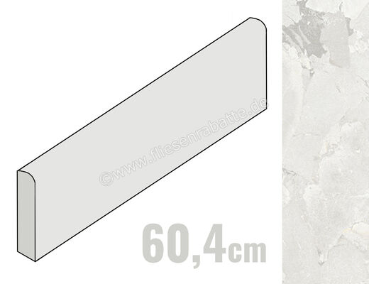  Coem Lythos White 7.5x60.4 cm Sockel Matt Eben Levigato IFB601L | 650984