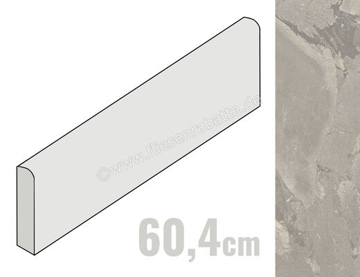  Coem Lythos Greige 7.5x60.4 cm Sockel Matt Eben Levigato IFB605L | 650996