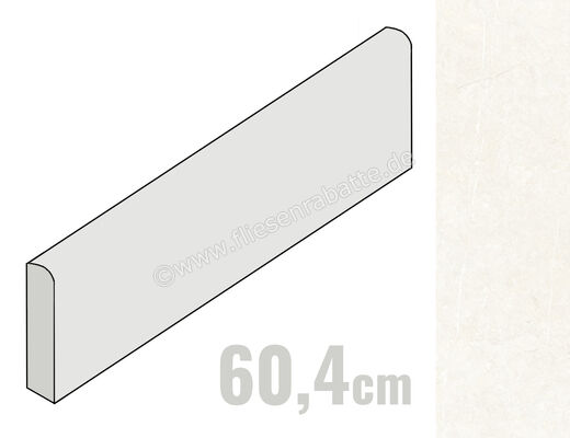  Coem Sense White 7.5x60.4 cm Sockel Matt Strukturiert Naturale GEB601R | 651176