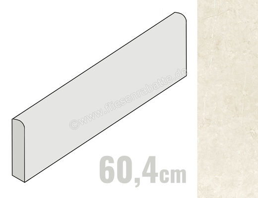  Coem Sense Beige 7.5x60.4 cm Sockel Matt Strukturiert Naturale GEB602R | 651179