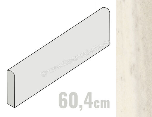  Coem Ceramiche Milano Sublime Lume 7.5x60.4 cm Sockel Matt Eben Naturale SUB602R | 651443