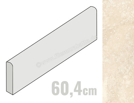  Coem Luberon Ivoire 7.5x60.4 cm Sockel Matt Eben Naturale LUB601R | 651746