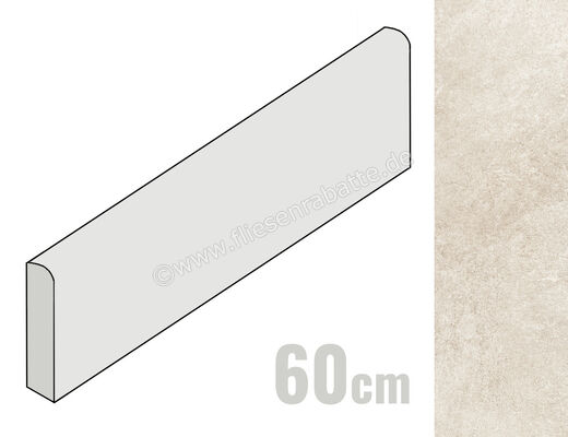  Coem Kavastone Ivory 7.5x60 cm Sockel Matt Strukturiert Naturale KSB601R | 652370