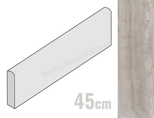  Coem Reverso Grigio 8.5x45 cm Sockel Glänzend Eben Patinato RVB453P | 653108