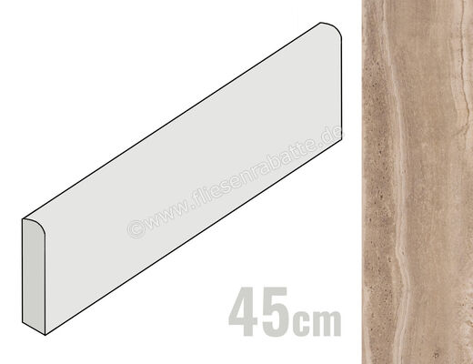  Coem Reverso Noce 8.5x45 cm Sockel Matt Eben Naturale RVB458R | 653117