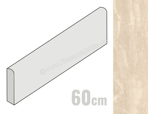  Coem Reverso Avorio 7.5x60 cm Sockel Glänzend Eben Patinato RVB601P | 653120
