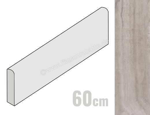  Coem Reverso Grigio 7.5x60 cm Sockel Glänzend Eben Patinato RVB603P | 653132