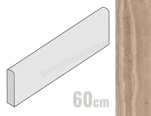  Coem Reverso Noce 7.5x60 cm Sockel Glänzend Eben Patinato RVB608P | 653138