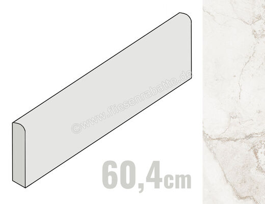  Coem Touch Stone White 7.5x60.4 cm Sockel Matt Eben Naturale TOB601R | 653360