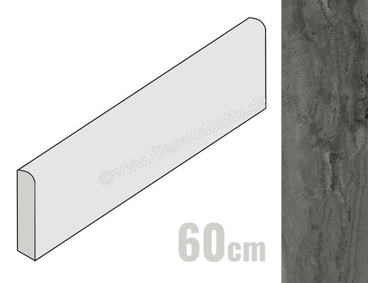  Coem Reverso2 Black 7.5x60 cm Sockel Matt Eben Naturale RVB607R | 654317