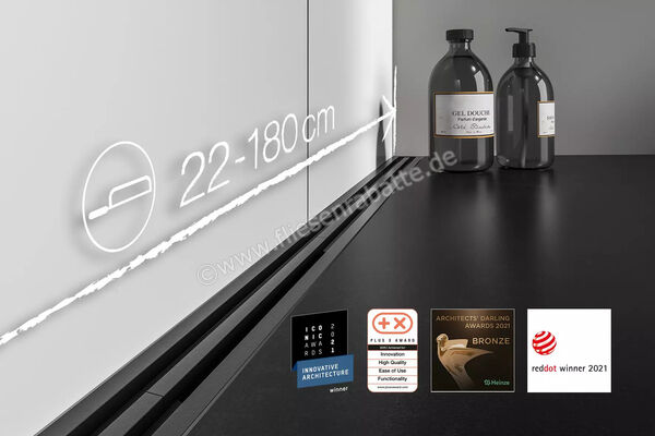  Schlüter Systems KERDI-LINE-VARIO COVE 34 Kürzbares Hohlkehl-Entwässerungsprofil Aluminium TSSG - alu strukturbeschichtet steingrau H&ouml;he: 8 mm Breite: 34 mm L&auml;nge: 1,8 m KLVR1D9TSSG180 | 655103