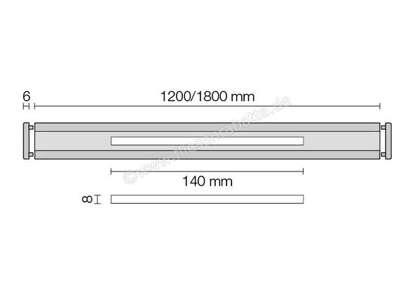  Schlüter Systems KERDI-LINE-VARIO COVE 34 Kürzbares Hohlkehl-Entwässerungsprofil Aluminium TSSG - alu strukturbeschichtet steingrau H&ouml;he: 8 mm Breite: 34 mm L&auml;nge: 1,8 m KLVR1D9TSSG180 | 655106