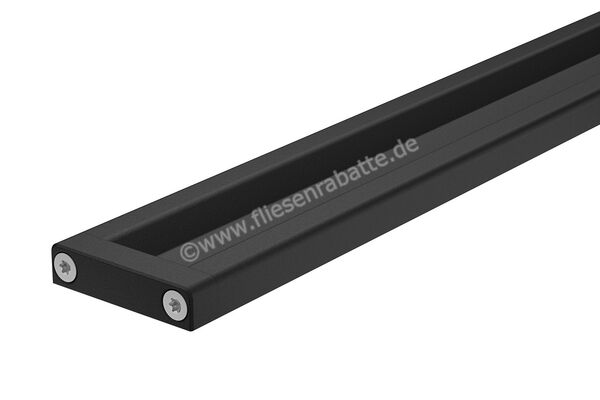  Schlüter Systems KERDI-LINE-VARIO COVE 34 Kürzbares Hohlkehl-Entwässerungsprofil Aluminium MGS - alu strukturbeschichtet graphitschwarz H&ouml;he: 8 mm Breite: 34 mm L&auml;nge: 1,8 m KLVR1D9MGS180 | 655124