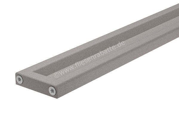  Schlüter Systems KERDI-LINE-VARIO COVE 34 Kürzbares Hohlkehl-Entwässerungsprofil Aluminium TSSG - alu strukturbeschichtet steingrau H&ouml;he: 8 mm Breite: 34 mm L&auml;nge: 1,8 m KLVR1D9TSSG180 | 655166