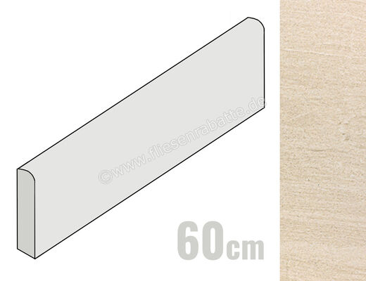  Coem Pietra Valmalenco Bianco 7.5x60 cm Sockel Matt Eben Naturale VMB601R | 655283