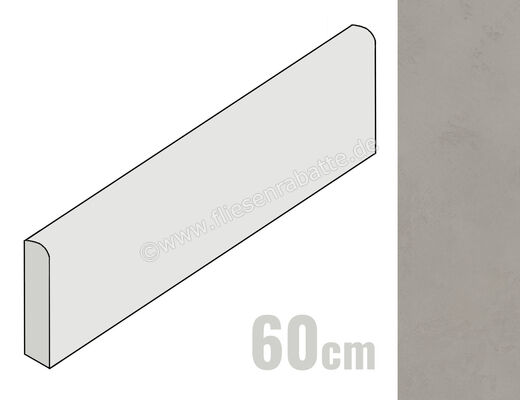  Sant Agostino Iki Grey 7.3x60 cm Sockel Matt Eben Soft CSABIKGR60 | 656857