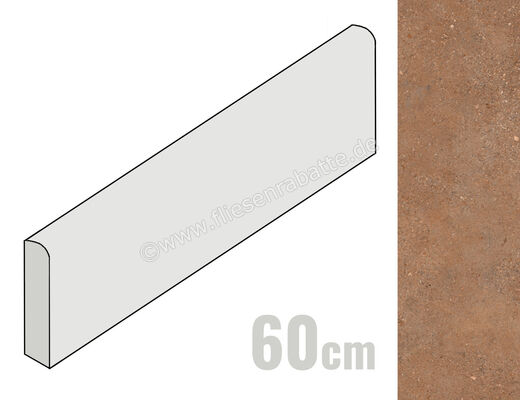  Sant Agostino Duo Back Cotto 7.3x60 cm Sockel Matt Eben Naturale CSABADBO60 | 658339