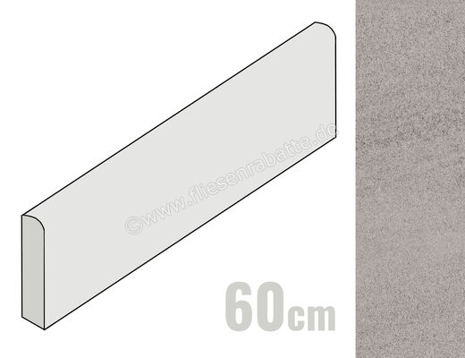  Sant Agostino Windstone Grey 7.3x60 cm Sockel Matt Eben Naturale CSABWIGR60 | 658909