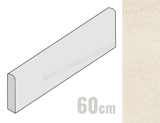  Sant Agostino Windstone Light 7.3x60 cm Sockel Matt Eben Naturale CSABWILI60 | 658912