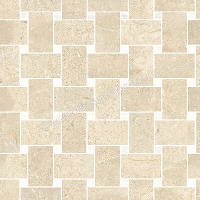  Sant Agostino Themar Crema Marfil 30x30 cm Mosaik Rete Glänzend Eben Krystal CSARCMAK30 | 659524