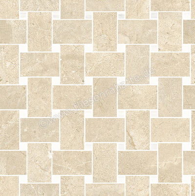  Sant Agostino Themar Crema Marfil 30x30 cm Mosaik Rete Glänzend Eben Krystal CSARCMAK30 | 659527