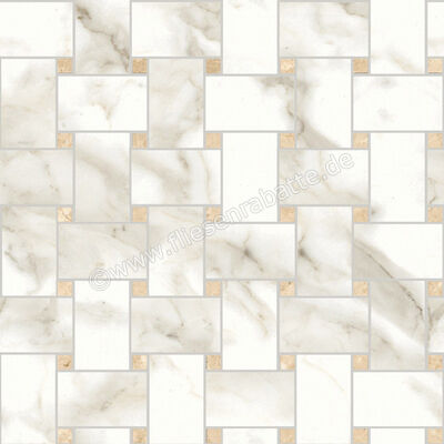  Sant Agostino Themar Venato Gold 30x30 cm Mosaik Rete Glänzend Eben Krystal CSAREVGD30 | 659533