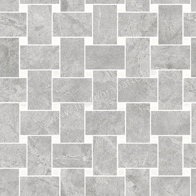  Sant Agostino Themar Grigio Savoia 30x30 cm Mosaik Rete Glänzend Eben Krystal CSARGSAK30 | 659536