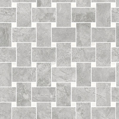  Sant Agostino Themar Grigio Savoia 30x30 cm Mosaik Rete Glänzend Eben Krystal CSARGSAK30 | 659539