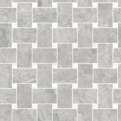  Sant Agostino Themar Grigio Savoia 30x30 cm Mosaik Rete Glänzend Eben Krystal CSARGSAK30 | 659545