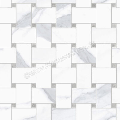  Sant Agostino Themar Statuario Venato 30x30 cm Mosaik Rete Glänzend Eben Krystal CSARSVEK30 | 659548