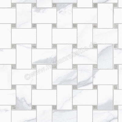  Sant Agostino Themar Statuario Venato 30x30 cm Mosaik Rete Glänzend Eben Krystal CSARSVEK30 | 659551