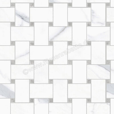 Sant Agostino Themar Statuario Venato 30x30 cm Mosaik Rete Glänzend Eben Krystal CSARSVEK30 | 659554