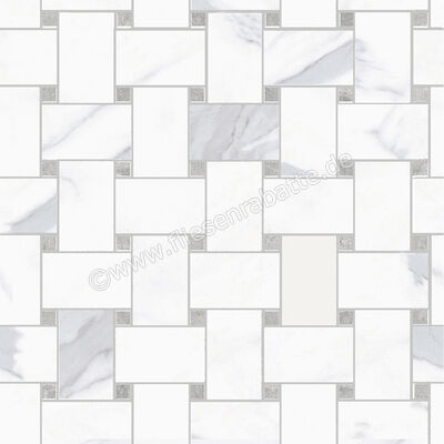  Sant Agostino Themar Statuario Venato 30x30 cm Mosaik Rete Glänzend Eben Krystal CSARSVEK30 | 659557