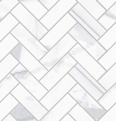  Sant Agostino Themar Statuario Venato 30x30 cm Mosaik Spina Matt Eben Naturale CSASPSVE30 | 659602