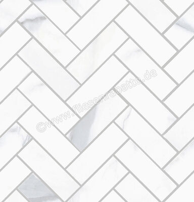  Sant Agostino Themar Statuario Venato 30x30 cm Mosaik Spina Matt Eben Naturale CSASPSVE30 | 659605