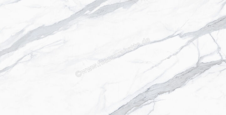  Sant Agostino Themar Statuario Venato 60x120 cm Bodenfliese / Wandfliese Glänzend Eben Krystal CSASTVEK12 | 659638