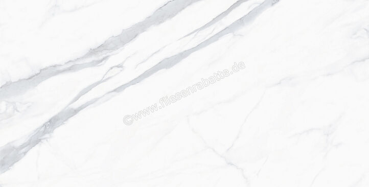 Sant Agostino Themar Statuario Venato 60x120 cm Bodenfliese / Wandfliese Glänzend Eben Krystal CSASTVEK12 | 659647