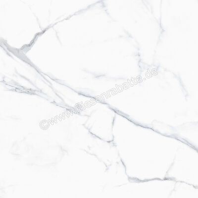  Sant Agostino Themar Statuario Venato 60x60 cm Bodenfliese / Wandfliese Glänzend Eben Krystal CSASTVEK60 | 659698