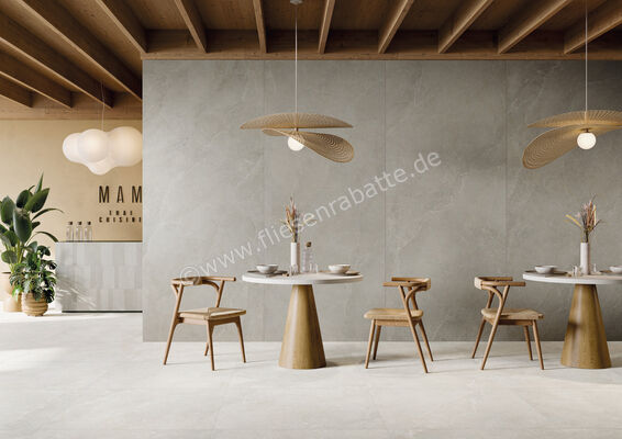  La Fabbrica Ava Noble Stone White 120x120 cm Bodenfliese / Wandfliese Slim 6mm Matt Eben Naturale 199091 | 664723