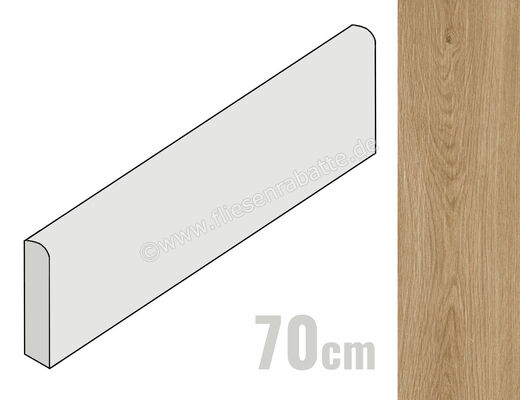  Marazzi Treverkfusion Neutral 5x70 cm Sockel Matt Strukturiert Naturale M008 | 664954